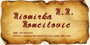 Miomirka Momčilović vizit kartica